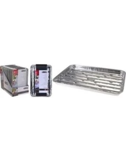 BBQ Grill Plates 34x23x2.5cm Set Van 4