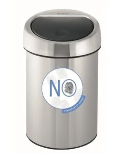 Brabantia Afvalemmer Touch Bin Wand 3Lt Matt Steel FPP