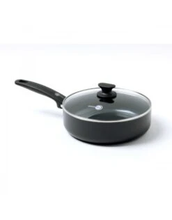 Greenpan Cambridge Black Rechte Sauteuse/Hapjespan Met Dks 24cm 3.10lt