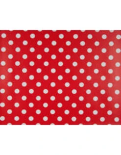 Tafelzeil Polka Dot - Rood Met Witte Stippen