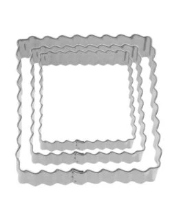 Westmark Set Van Uitsteekvormen Vierkant Geribbeld - 3 Stuks (4cm, 5cm, 6cm)