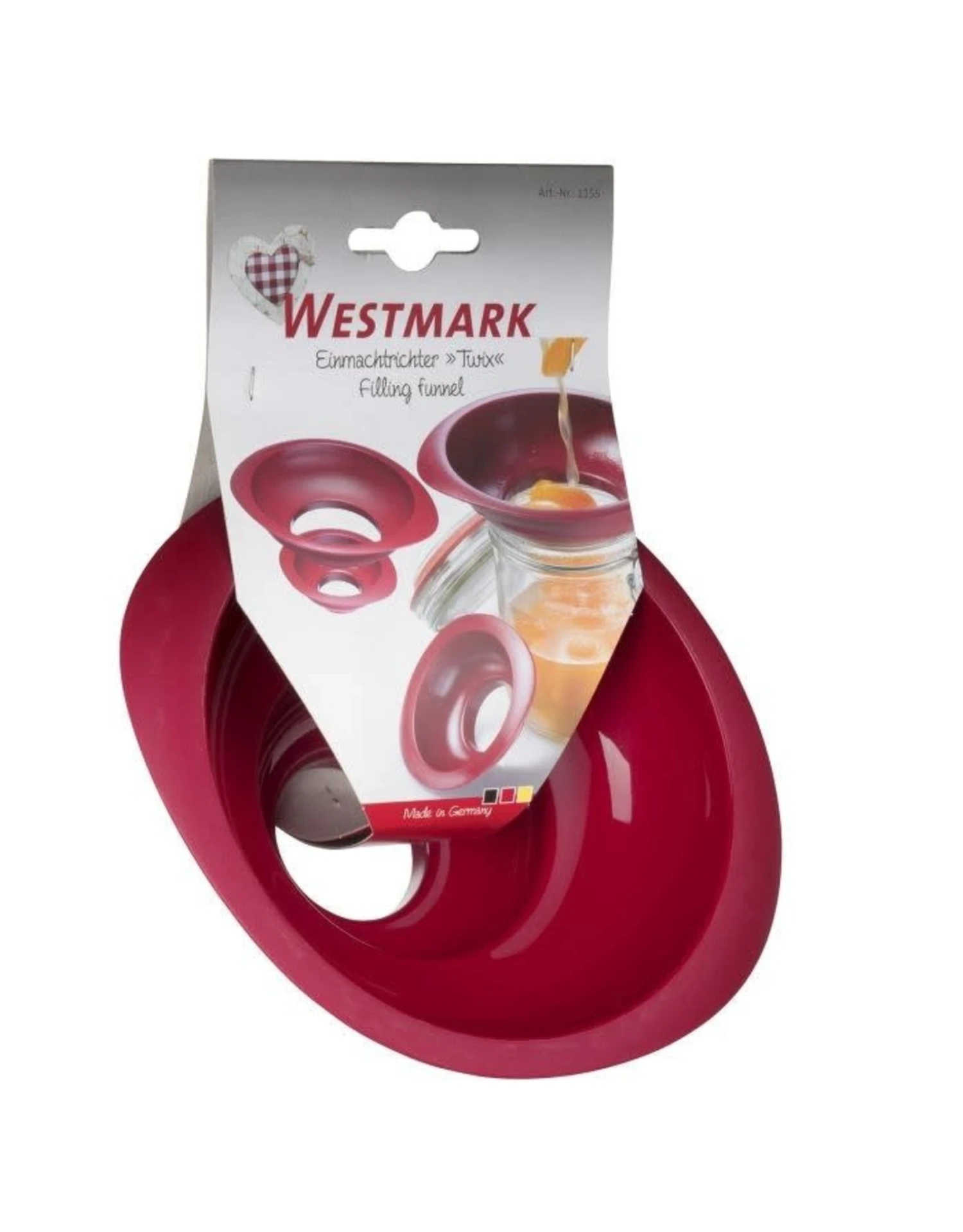Westmark Vultrechter "Twix" Plastic, Rood- 2 Stuks 2 Westmark Vultrechter "Twix" Plastic, Rood- 2 Stuks - Afbeelding 2