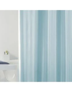 Textiel Douchegordijn 180X200 Rigone Celeste Blauw